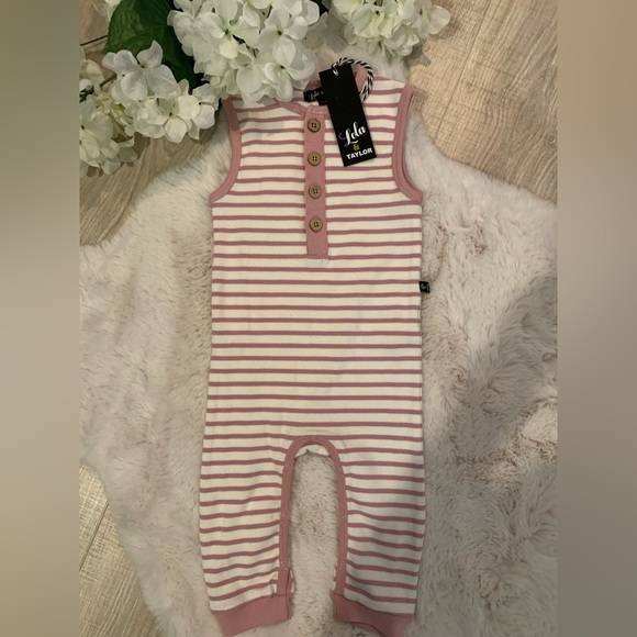 Lola & Taylor Sleeveless Comfy Organic Cotton Romper - Picture 3 of 7